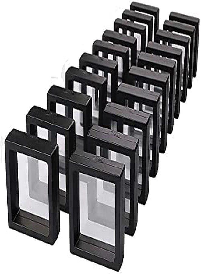 sdoot Black 3D Floating Frame Display Holder Stands, Coin Display Stands Set of 20 3D Floating Jewelry Frame for Challenge Coins, AA Medallions, Jewelry- 2.48 x 2.48 x 0.8 Inches - Image 2